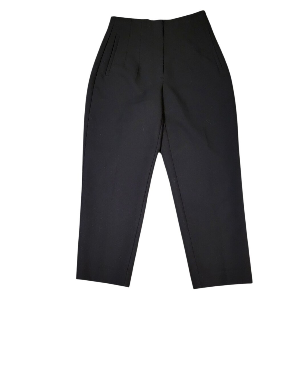 Zara Black High Rise Tapered Ankle Pants